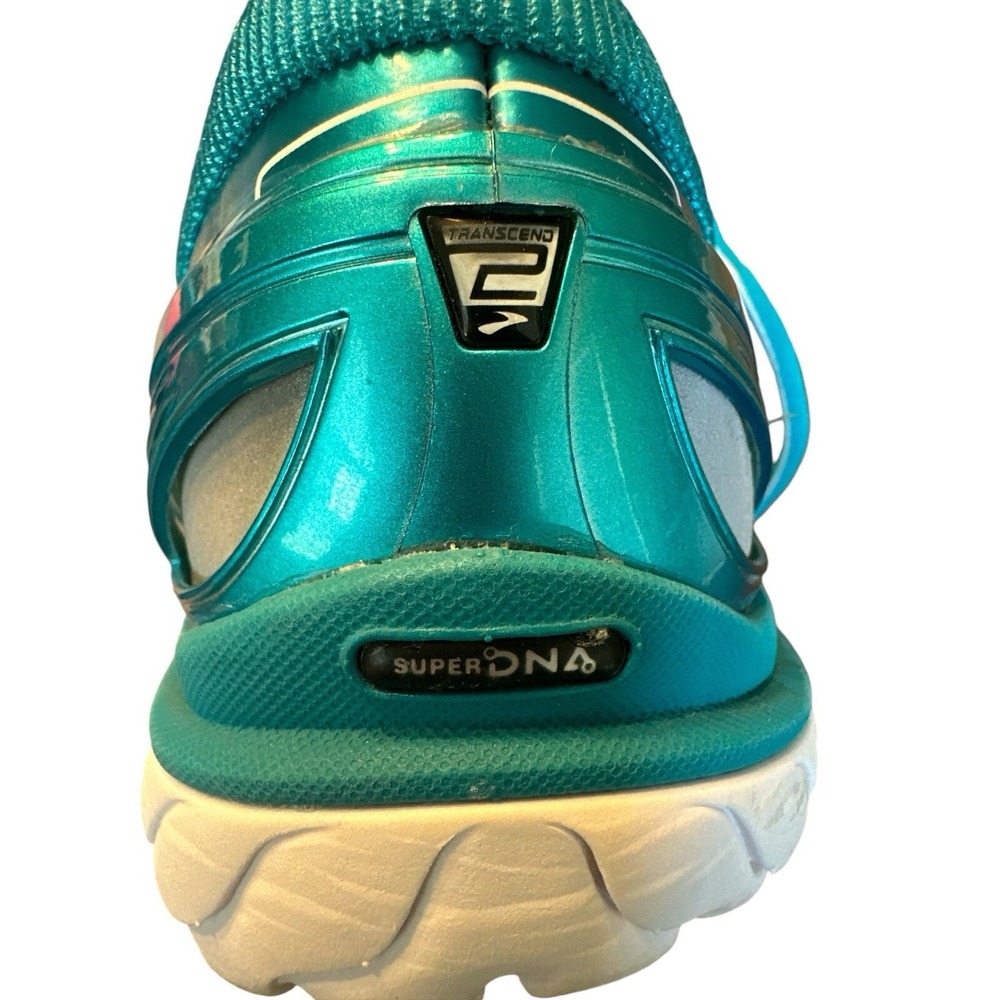 Brooks Transcend 2 Womens 6.5 Running Shoes Athletic Sneakers Teal Orange Walk - Picture 8 of 8